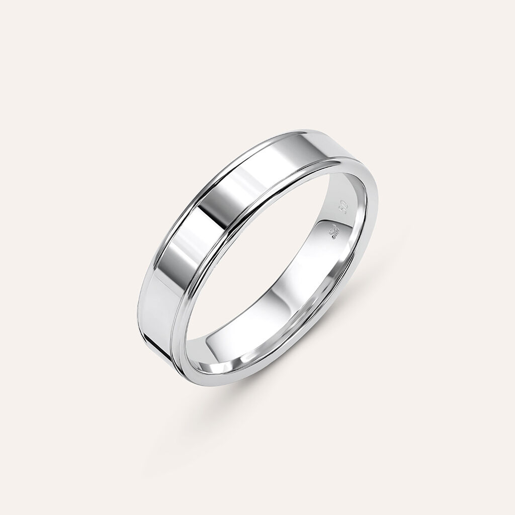 Fede Classica 4.5 mm Oro Bianco - Anelli con Incisione Uomo | Stroili
