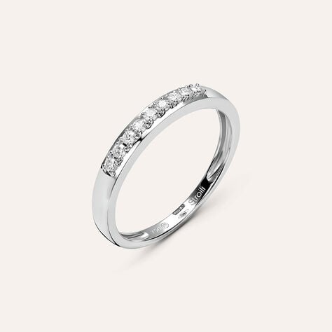 Anello Riviere Firmamenti Oro Bianco Diamante - Anelli Riviere Donna | Stroili