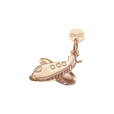 Charm in argento rosato diamantato