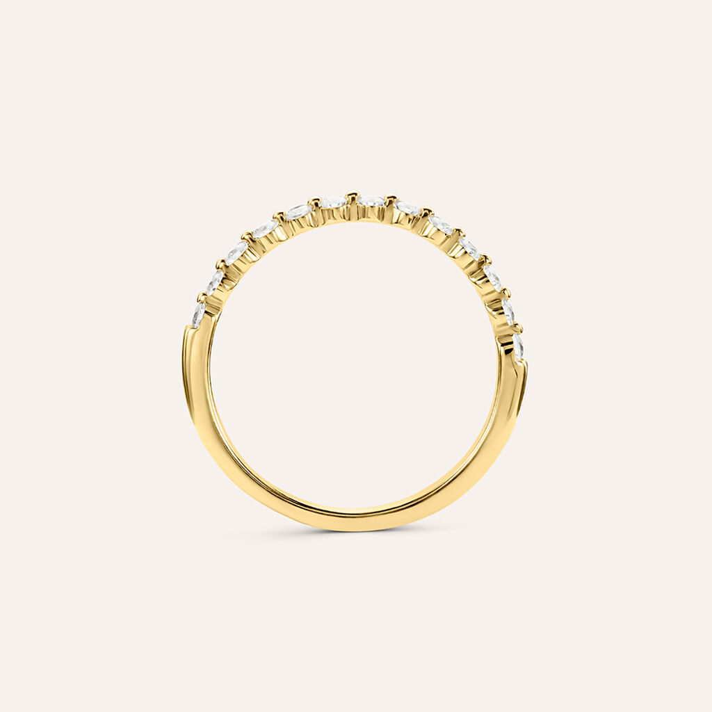Anello Semi-eternity Diamade Glam Oro Giallo Diamante Lab-Grown - Anelli con Pietre Donna | Stroili