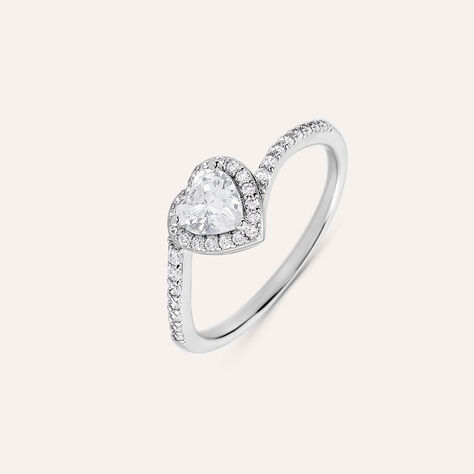 Anello Solitario Silver Elegance Argento Rodiato Cubic Zirconia - Anelli con Pietre Donna | Stroili