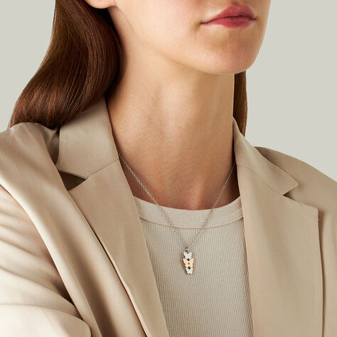 Collana Lady Chic Acciaio Bicolore Bianco / Rosa Cristallo - Collane Donna | Stroili