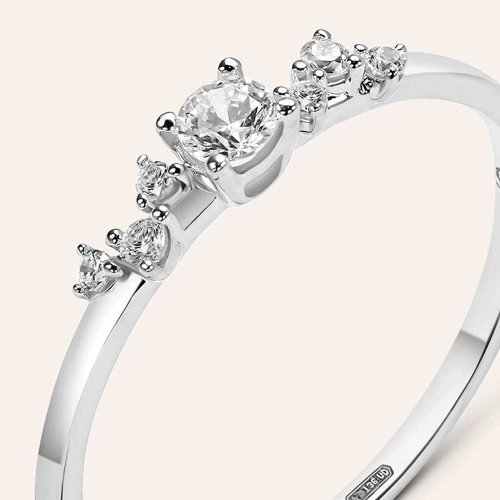 Anello Riviere Claire Oro Bianco Cubic Zirconia