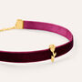 Choker Rosa Radiance Velluto Burgundy Acciaio Dorato