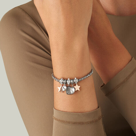 Bracciale Lady Chic Acciaio Bicolore Bianco / Rosa Cristallo - Bracciali Donna | Stroili