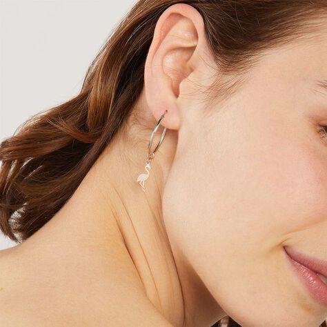 Orecchini A Cerchio Silver Collection Argento Bicolore Bianco / Rosa - Orecchini a Cerchio Donna | Stroili