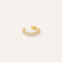 Ear Cuff Silver Glow Argento Dorato Cubic Zirconia