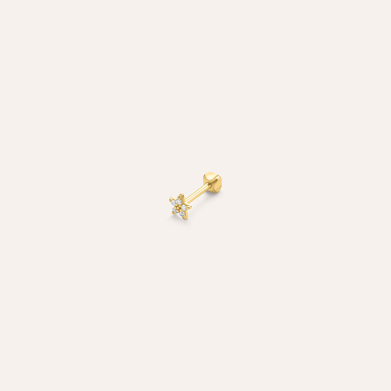 Piercing Orecchio Tragus Helix Conch Ear Shine Oro Giallo Cubic Zirconia - Piercing Orecchio Donna | Stroili