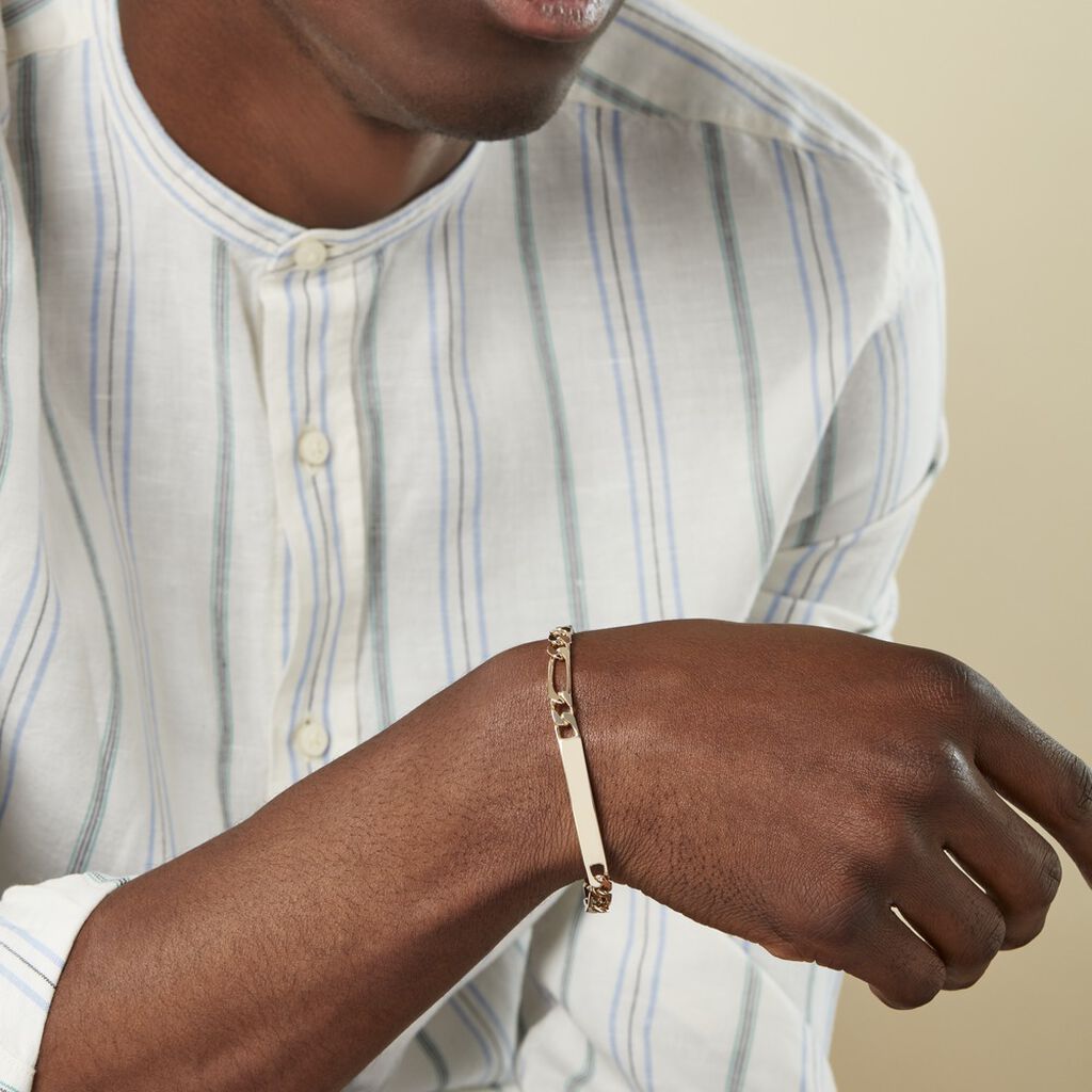Bracciale Con Targhetta Golden Dream Placcato Oro Giallo - Bracciali Amicizia Uomo | Stroili