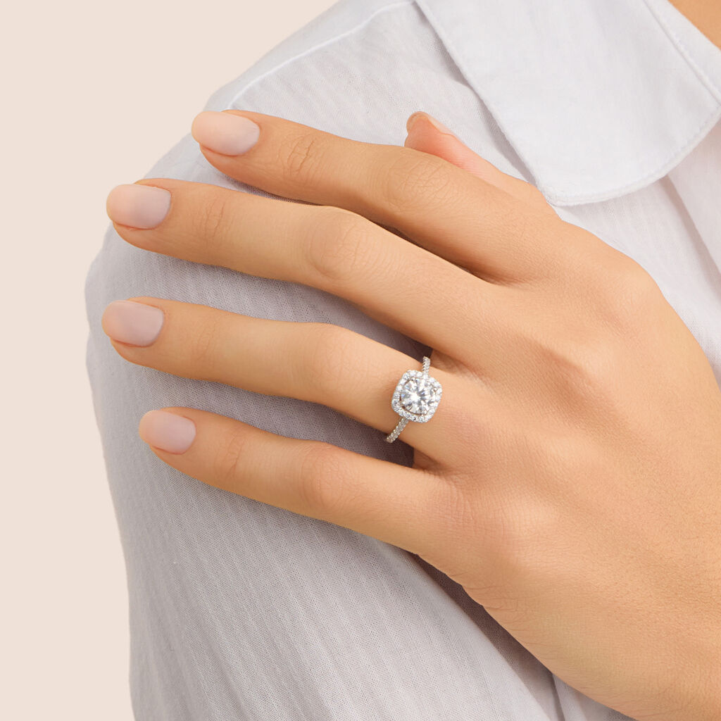 Anello Solitario Silver Elegance Argento Rodiato Cubic Zirconia