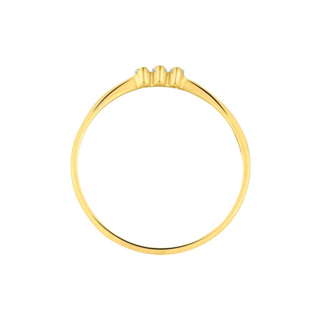 Anello Trilogy Claire Oro Giallo Cubic Zirconia