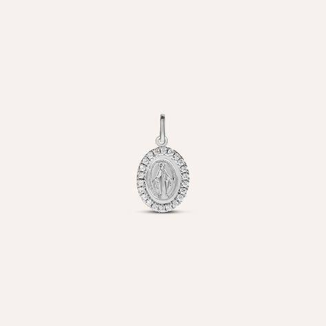 Pendente Holy Oro Bianco Cubic Zirconia - Ciondoli con Incisione Donna | Stroili