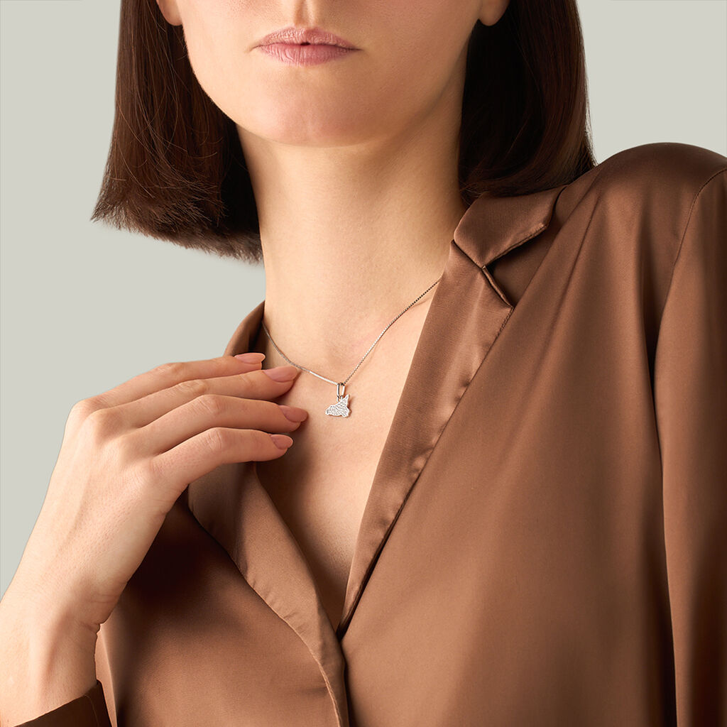 Pendente Saluti&Baci Sicilia Love Beats Argento Rodiato Cubic Zirconia - Ciondoli Donna | Stroili