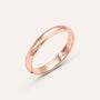Fede Comoda 3 mm Oro Rosa Diamante