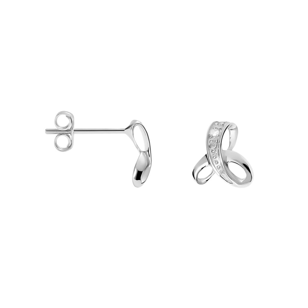 Orecchini Lobo Sophia Oro Bianco Diamante - Orecchini a Lobo Donna | Stroili