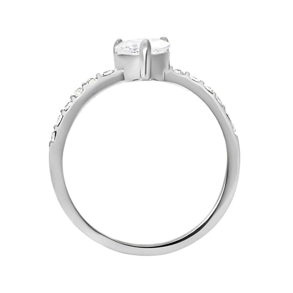 Anello Solitario Lady Chic Acciaio Cristallo - Anelli con Pietre Donna | Stroili