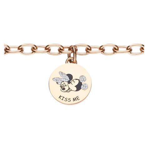 Bracciale Lady Message Acciaio Rosato Disney e Cristalli - Bracciali Donna | Stroili