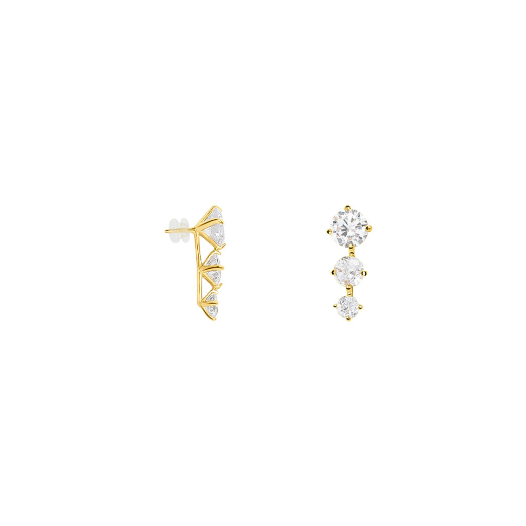 Orecchini Lobo Trilogy Bon Ton Oro Giallo Cubic Zirconia - Orecchini a Lobo Donna | Stroili