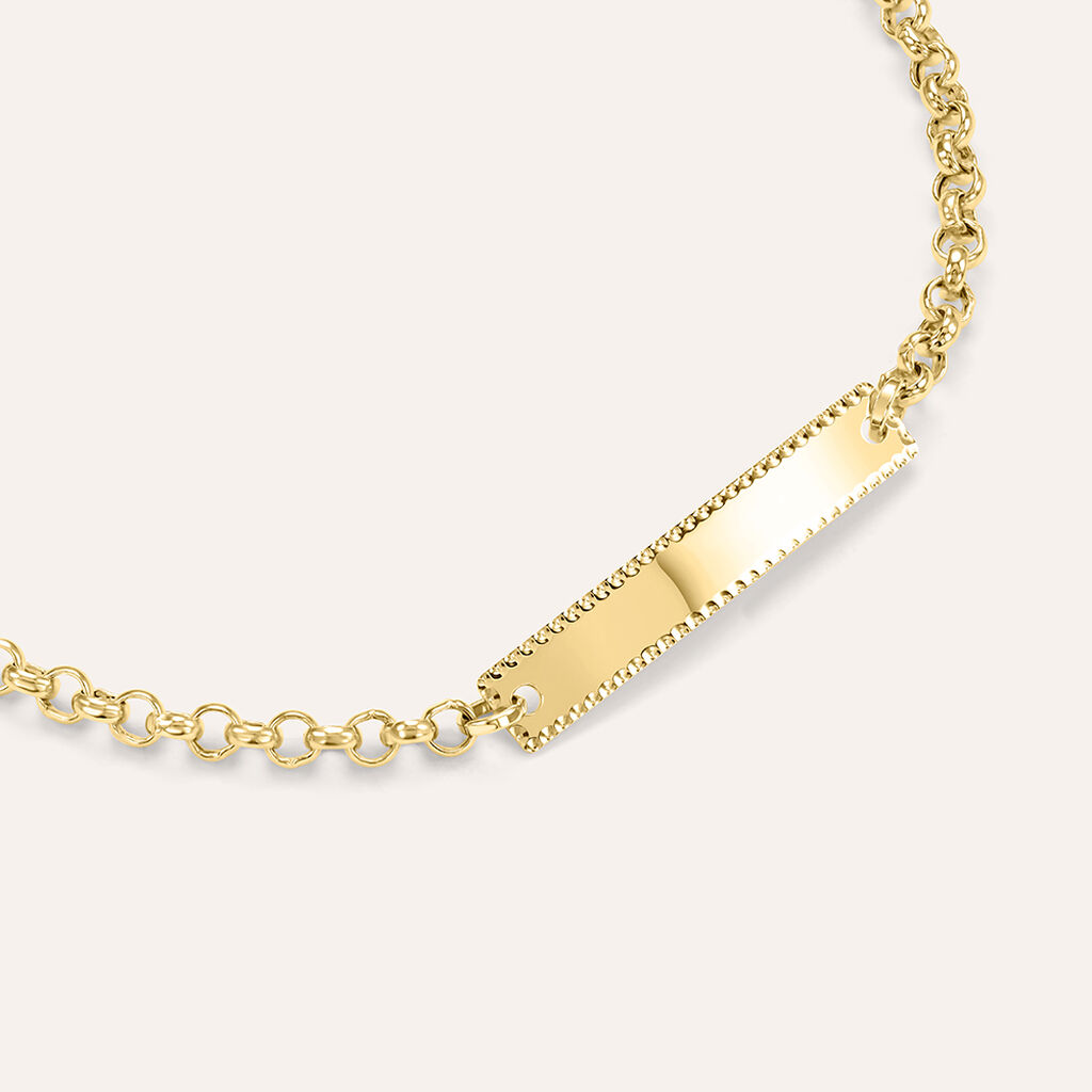 Bracciale Con Targhetta Religious Gold Oro Giallo - Bracciali Bambino | Stroili