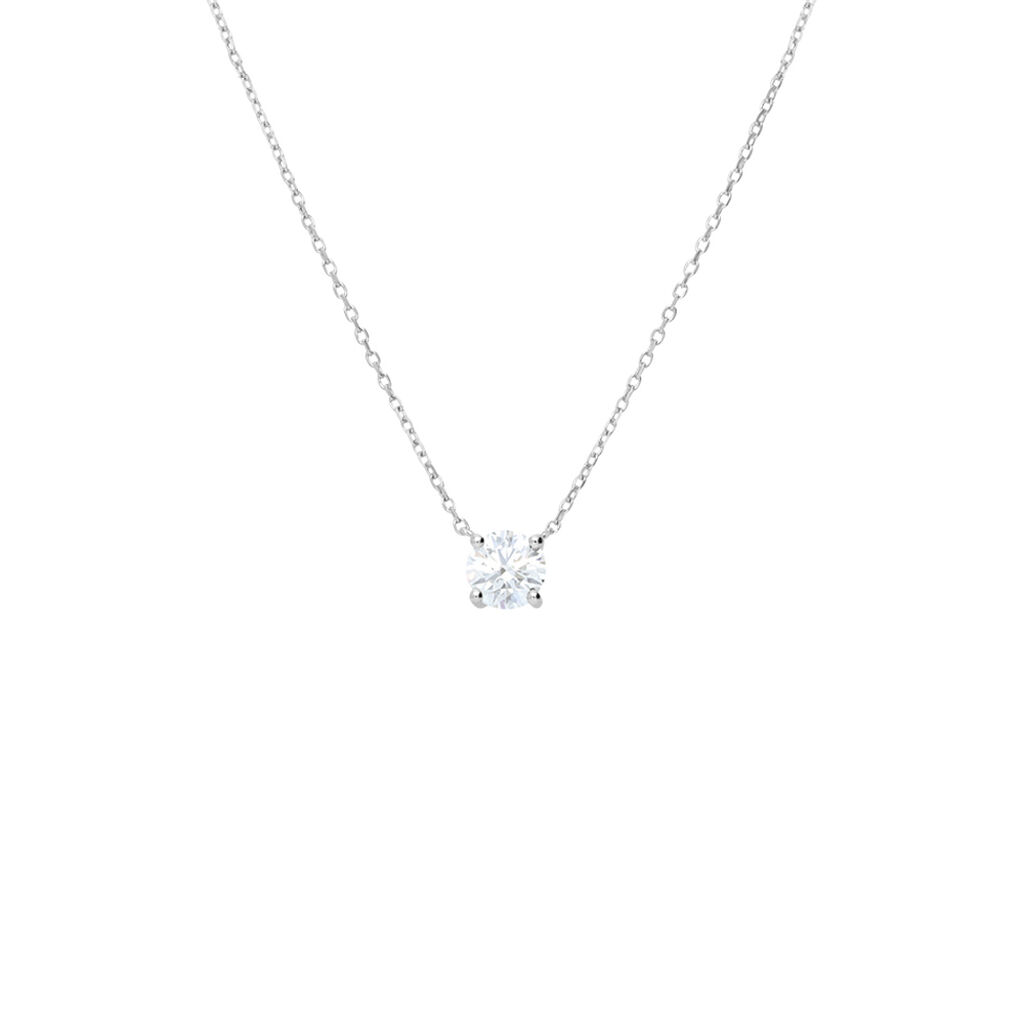 Collana Punto Luce Diamade Oro Bianco Diamante Lab-Grown