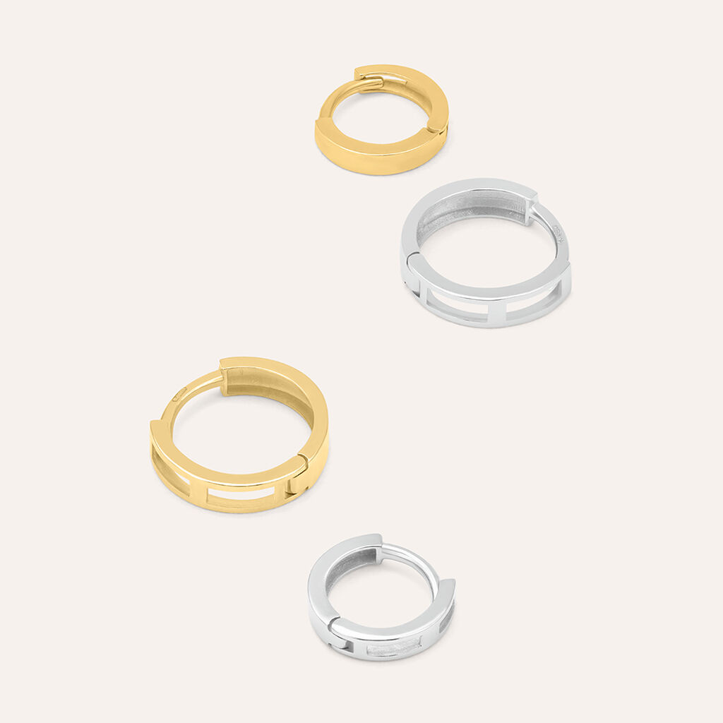 Mono Orecchino A Cerchio L'homme Or Oro Bianco