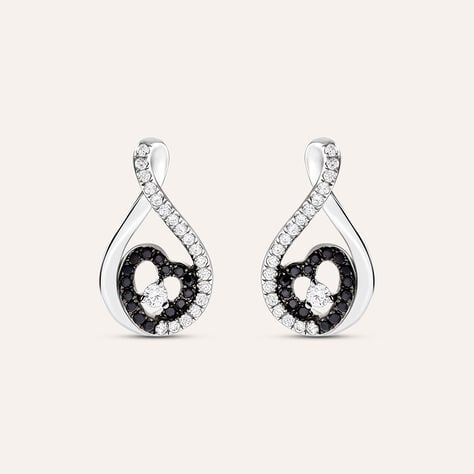 Orecchini Lobo Silver Shine Argento Rodiato Cubic Zirconia - Orecchini a Lobo Donna | Stroili