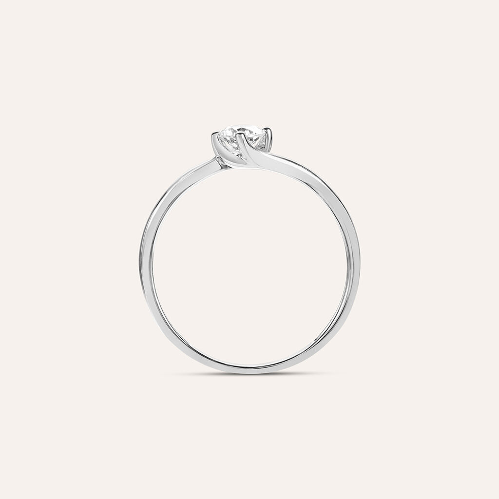 Anello Solitario Claire Oro Bianco Cubic Zirconia - Anelli con Pietre Donna | Stroili