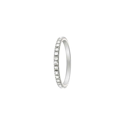 Anello Eternity oro bianco diamante tondo - Anelli 18 Carati Donna | Stroili