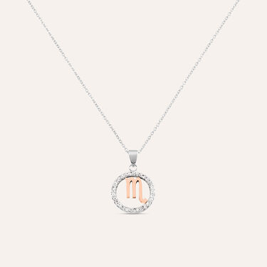 Collana Sunrise Acciaio Bicolore Bianco / Rosa Cubic Zirconia