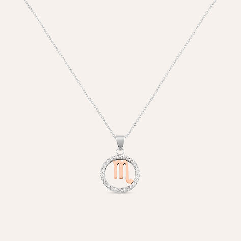 Collana Sunrise Acciaio Bicolore Bianco / Rosa Cubic Zirconia - Collane Donna | Stroili