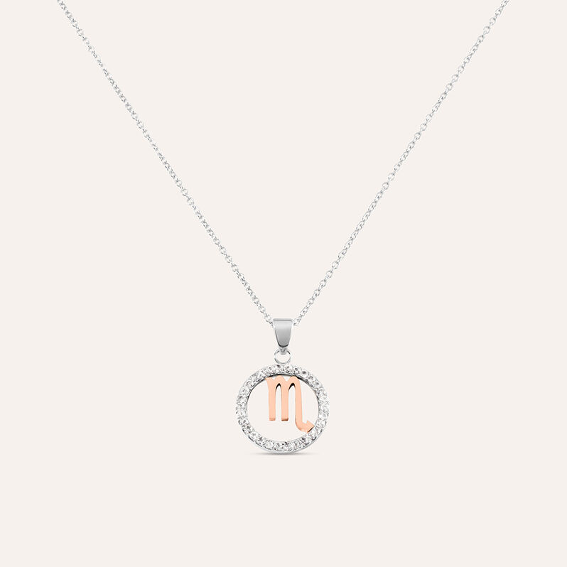 Collana Sunrise Acciaio Bicolore Bianco / Rosa Cubic Zirconia - Collane Donna | Stroili