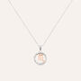 Collana Sunrise Acciaio Bicolore Bianco / Rosa Cubic Zirconia