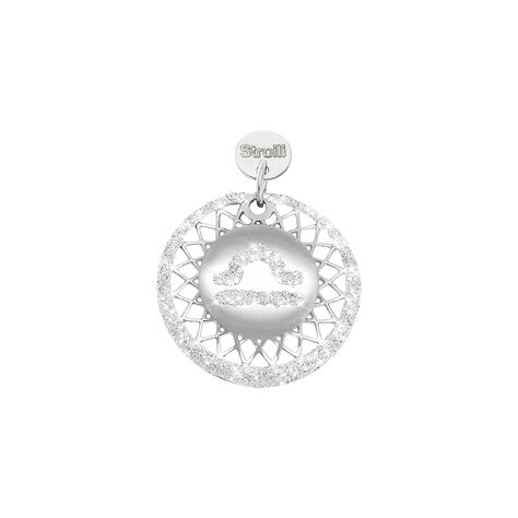 Bilancia. Charm in argento 925 rodiato e glitter - Charms  | Stroili