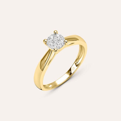 Anello Solitario Sophia Oro Giallo Diamante - Anelli con Pietre Donna | Stroili