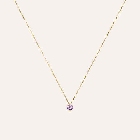 Collana Punto Luce Am&eacute;lie Oro Giallo Ametista - Collane Punto Luce Donna | Stroili