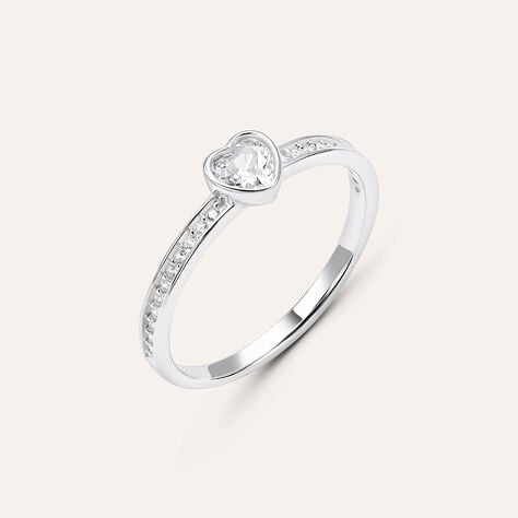 Anello Solitario Silver Elegance Argento Rodiato Cubic Zirconia - Anelli con Pietre Donna | Stroili