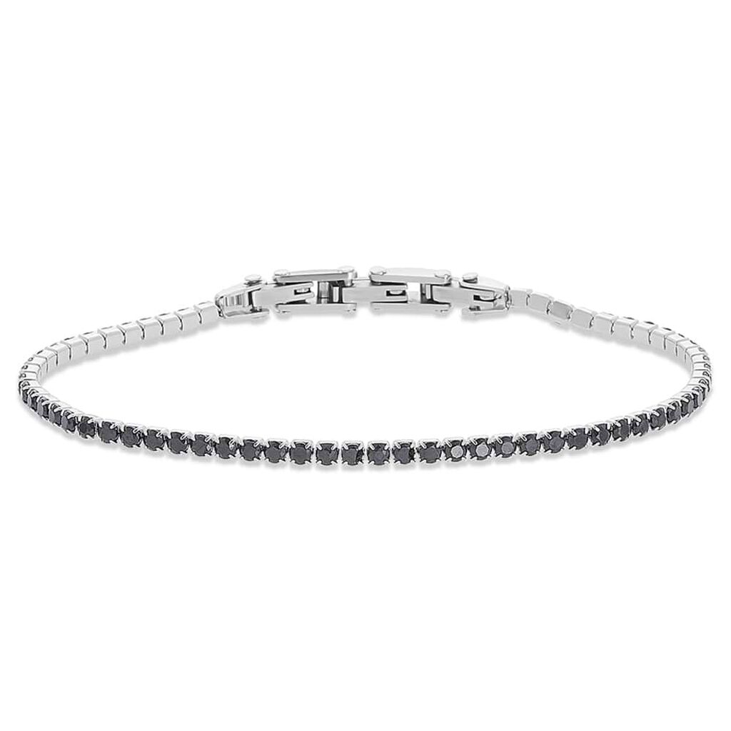 Bracciale Tennis Man Code Acciaio Cristallo - Bracciali Tennis Uomo | Stroili