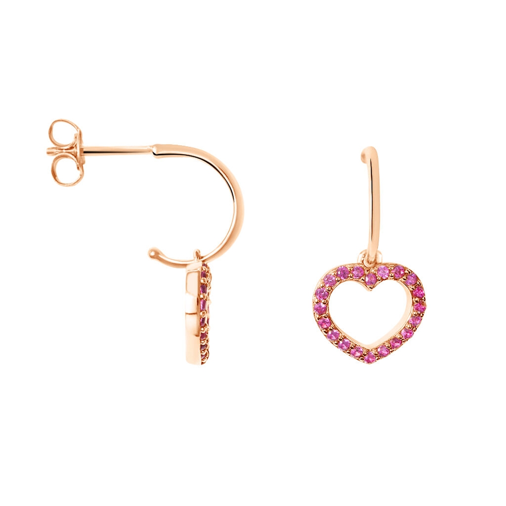 Orecchini A Cerchio Silver Rainbow Argento Rosa Cubic Zirconia