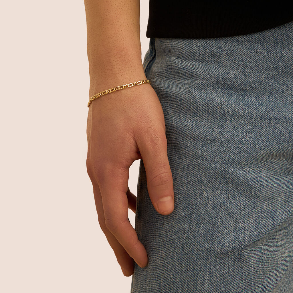 Bracciale Catena Oro Uomo Oro Giallo