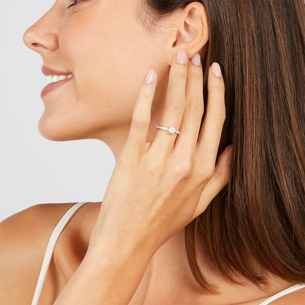 Anello Solitario Diamade Oro Bianco Diamante Lab-Grown - Anelli con Pietre Donna | Stroili