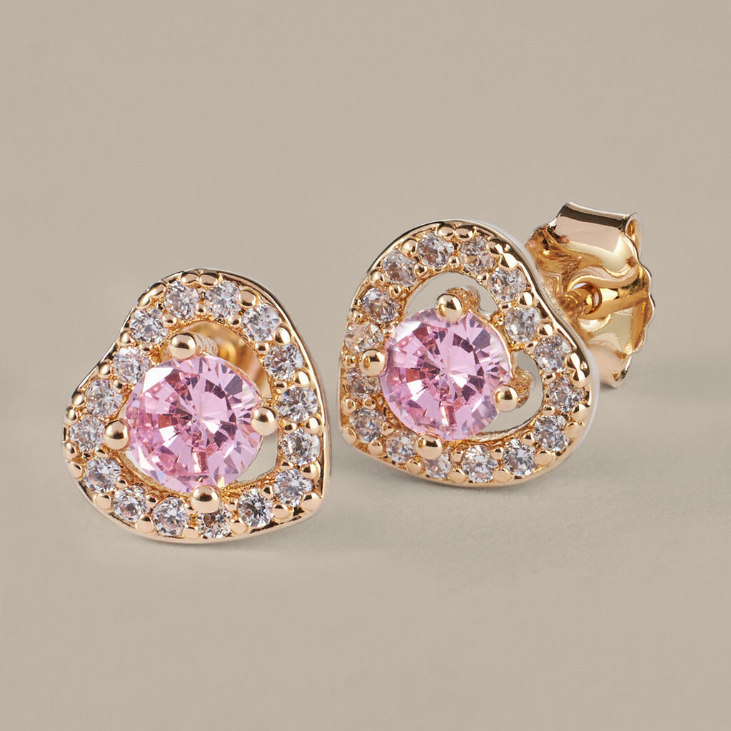 Orecchini Lobo Golden Dream Placcato Oro Giallo Cubic Zirconia