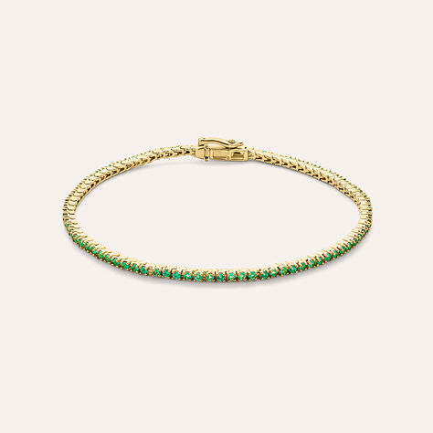 Bracciale Tennis Charlotte Oro Giallo Smeraldo - Bracciali Tennis Donna | Stroili