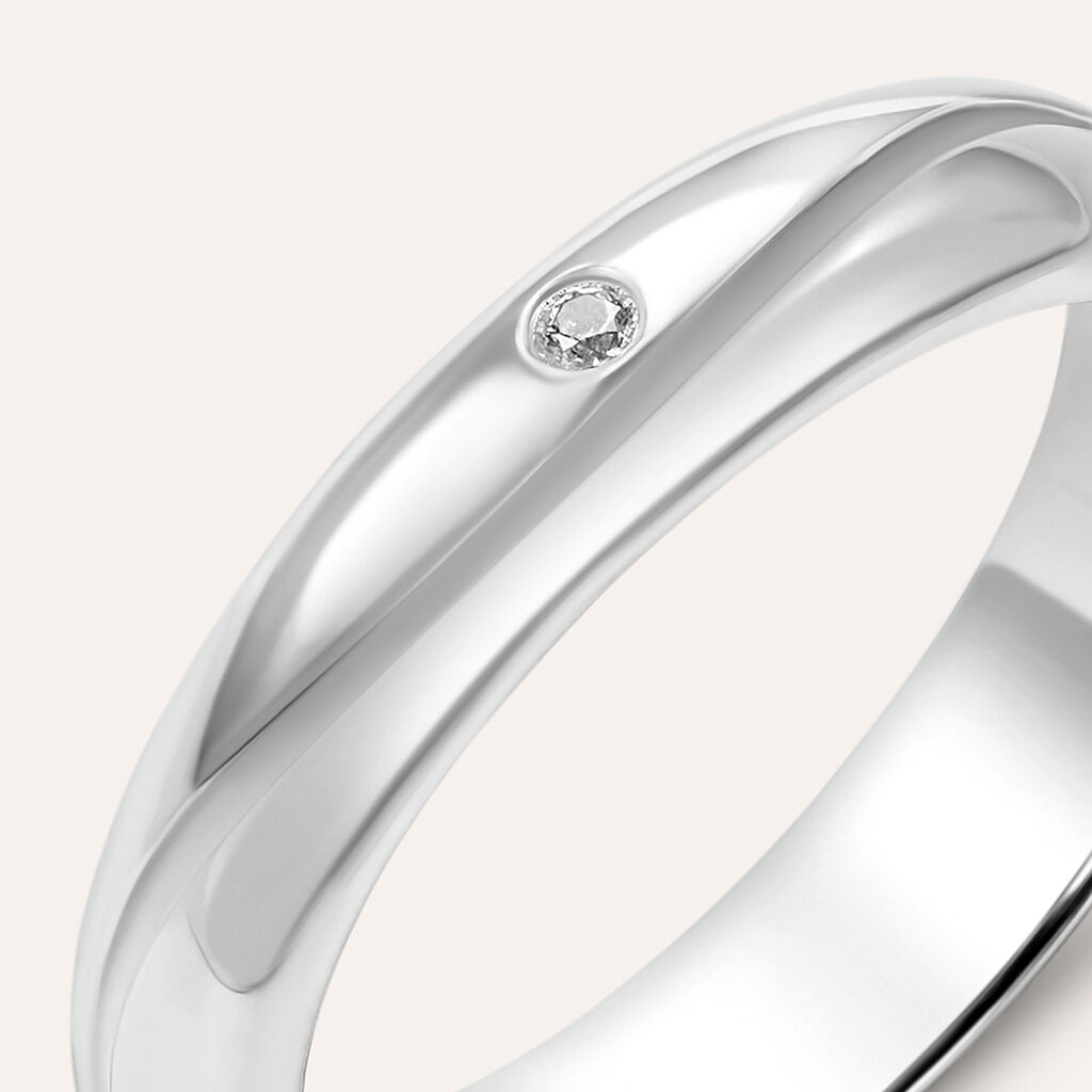 Anello Fedina Silver Collection Argento Rodiato Cubic Zirconia - Anelli con Pietre Unisex | Stroili