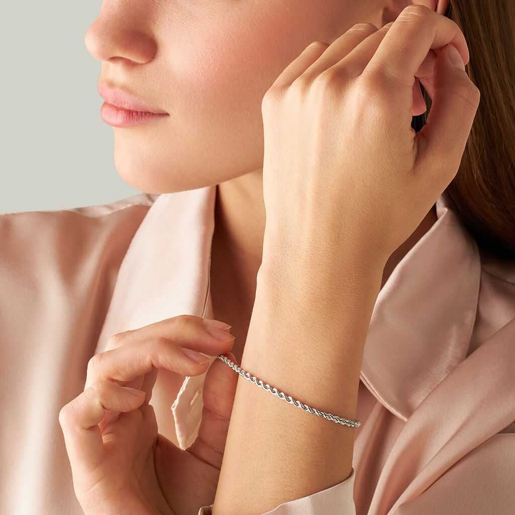 Bracciale Catena Colette Oro Bianco - Bracciali Donna | Stroili