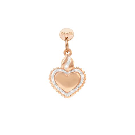 Charm in argento bicolore e glitter - Charms Donna | Stroili