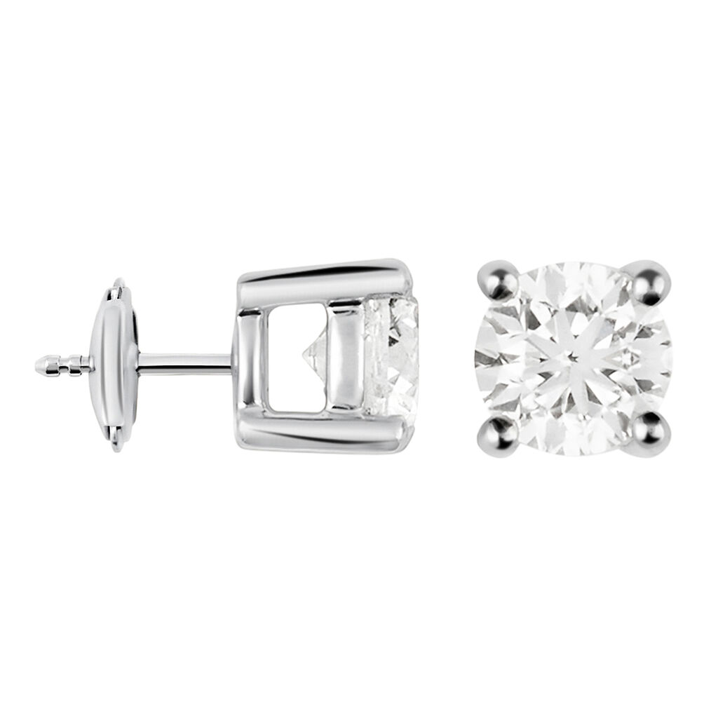 Orecchini Lobo Punto Luce Diamade Oro Bianco Diamante Lab-Grown - Orecchini a Lobo Donna | Stroili