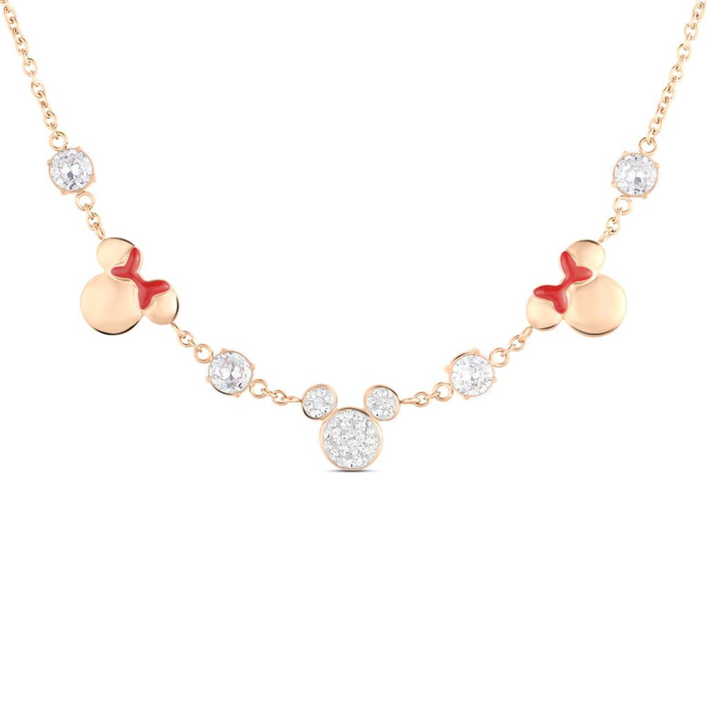 Collana Mickey Mouse & Friends Acciaio Rosa Cristallo - Collane Donna | Stroili