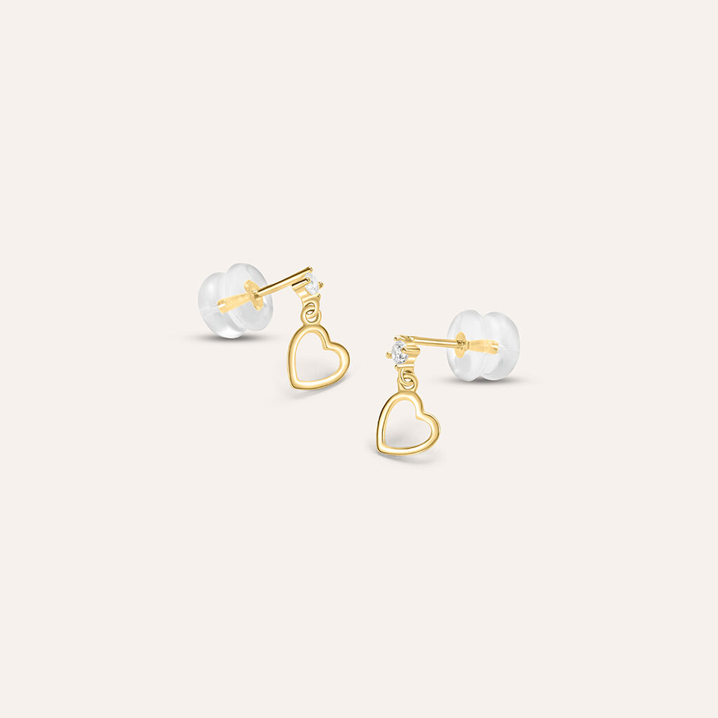 Orecchini Lobo Bon Ton Oro Giallo Cubic Zirconia