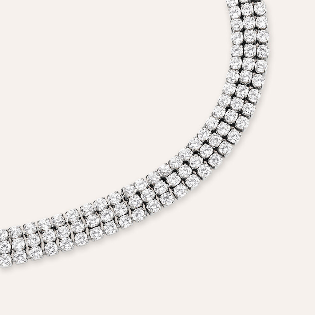 Bracciale Tennis Aura Acciaio Dorato Cubic Zirconia