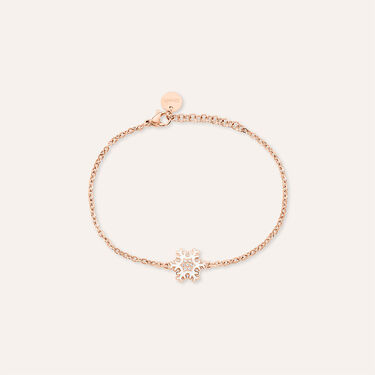 Bracciale Lady Sweet Acciaio Rosato Fiocco di neve e Cristalli